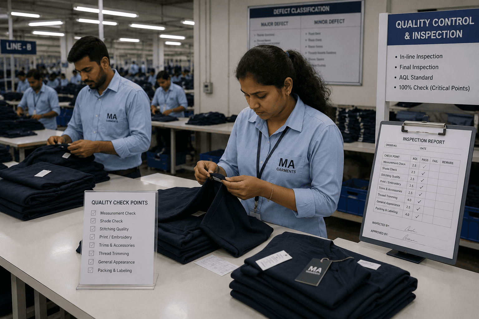 Quality Control & Inspection at M.A Garments